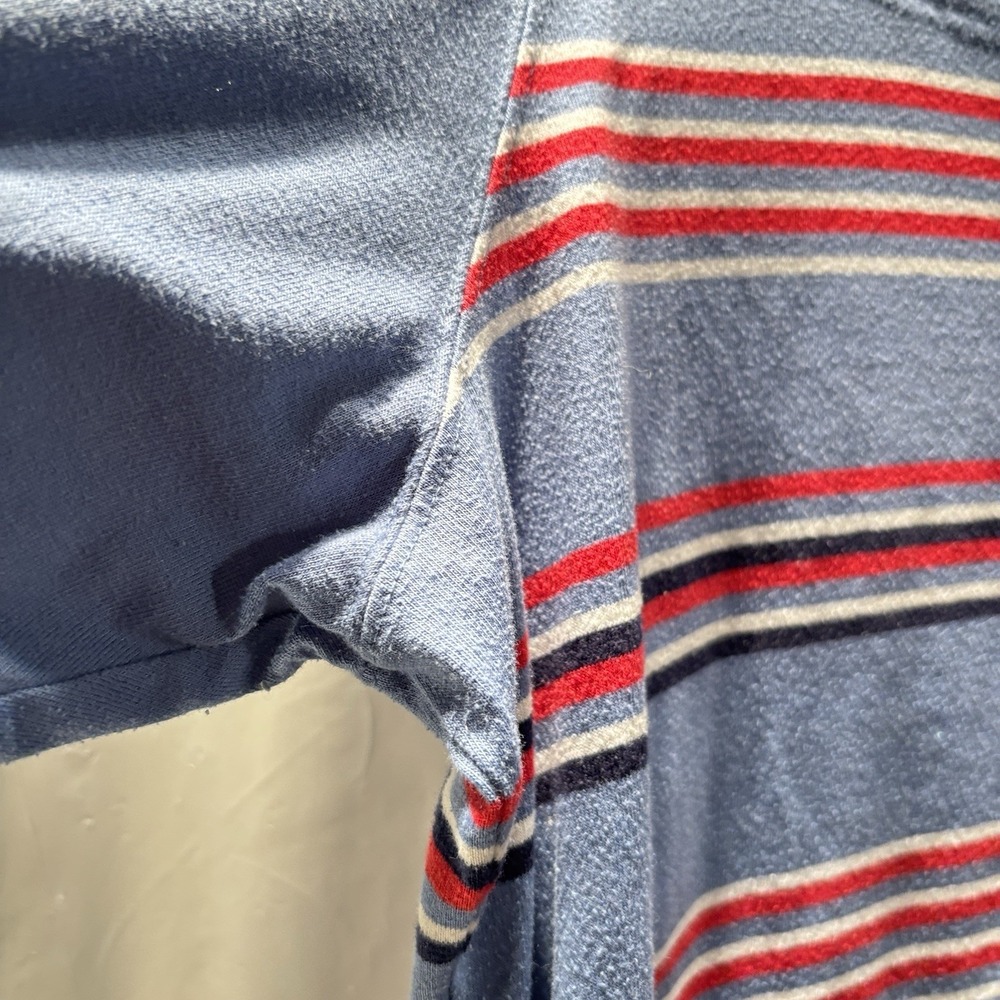 Sarah Bentley Woman Pullover Top Plus 2X Short‎ Sleeve Striped Square Neck - Picture 2 of 7